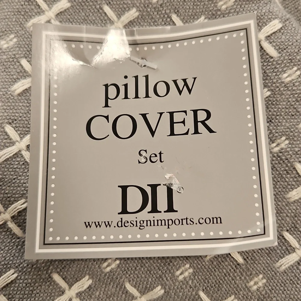 Gray DII Recycled Cotton Pillow Covers 18